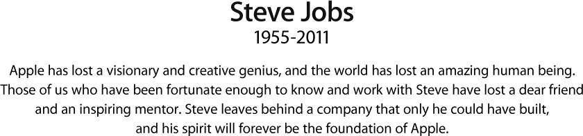 t title R.I.P. Steve Jobs (1955   2011)