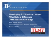 Developing 21st Century Leaders Who...
